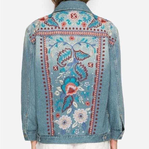 Johnny Was Oman Heavily Embroidered Denim Jacket NWT - Picture 2 of 9